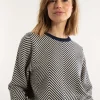 Danefox Cotton Sweater Light Beige/Dark Navy