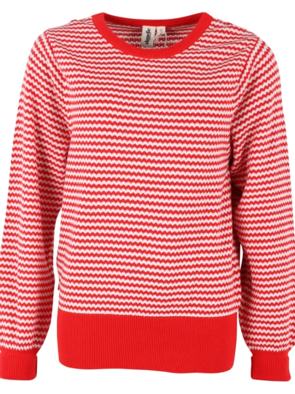 Danefox Pearl Knit Sweater Summer Red/Chalk