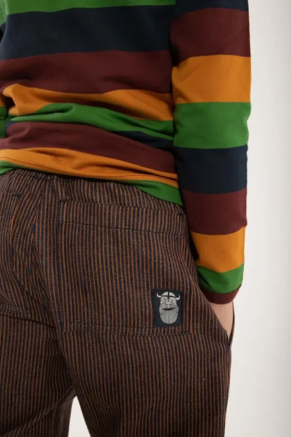 Danefrede Denim Pants Milk Boy Stripe Dk Navy/Occer