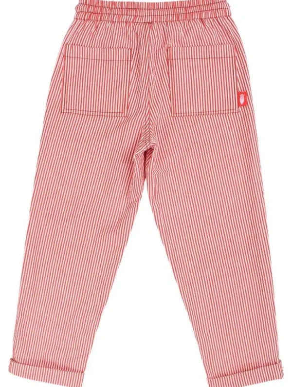 Danefrede Searsucker Pants Chalk/Bright Red