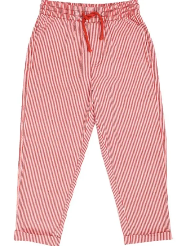 Danefrede Searsucker Pants Chalk/Bright Red