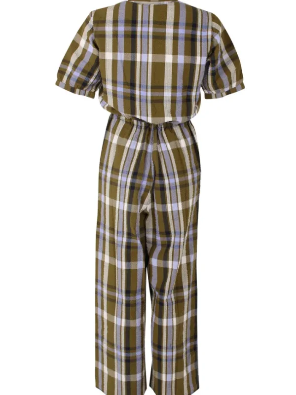 Danefruit Searsucker Suit Olive WOVENCHECK