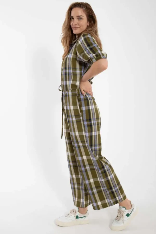 Danefruit Searsucker Suit Olive WOVENCHECK