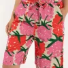 Danegames Searsucker Shorts Super Pink/Bright Red MAXIBERRY