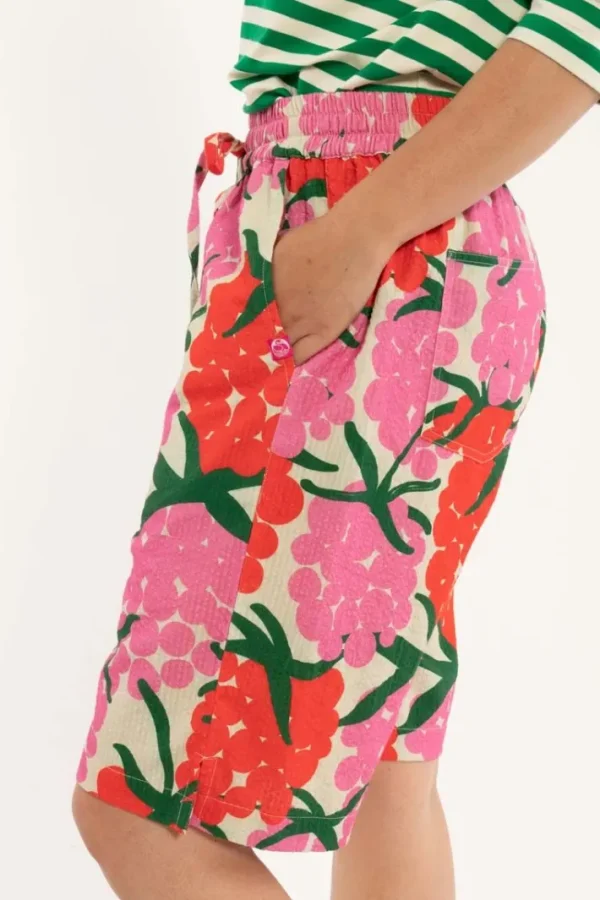 Danegames Searsucker Shorts Super Pink/Bright Red MAXIBERRY