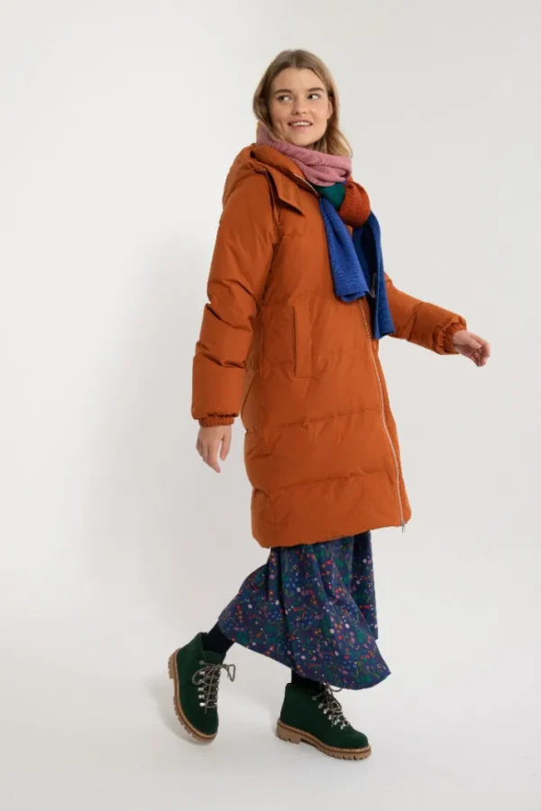 Daneget Down Winter Coat Rust