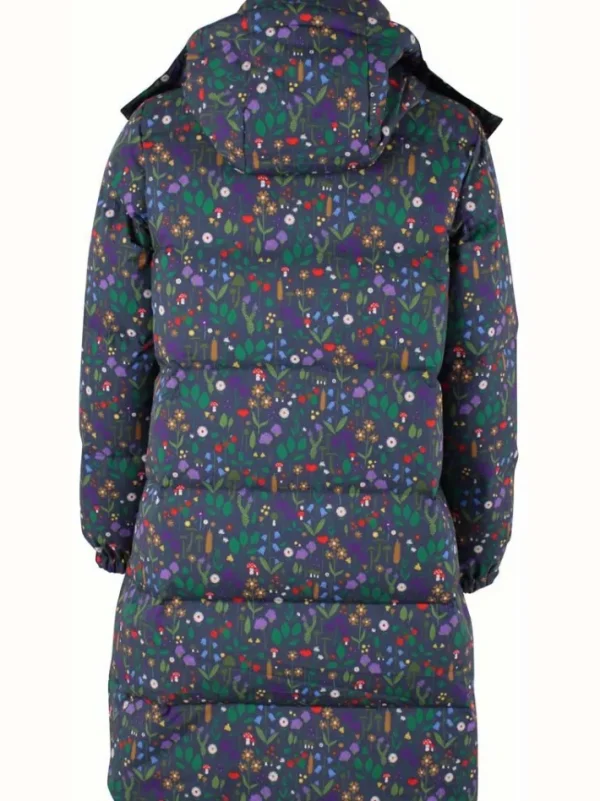 Daneget Down Winter Coat AOP Grey Marine BOTANICAL