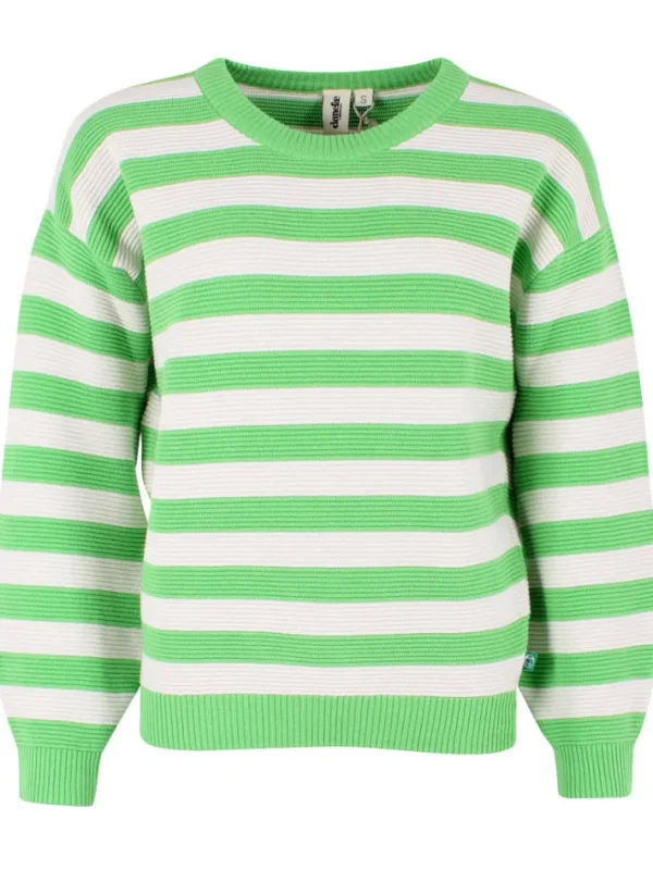 Danegold 3D Knit Sweater Bright Green/Chalk