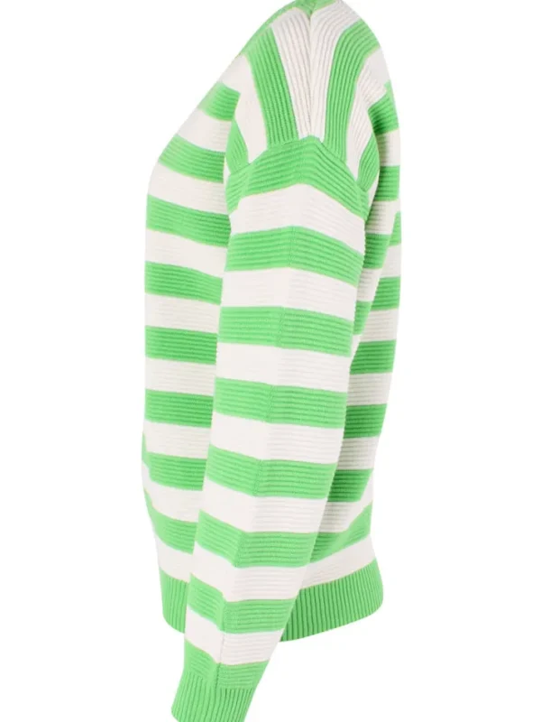 Danegold 3D Knit Sweater Bright Green/Chalk