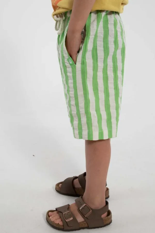 Danegorm Searsucker Shorts Bright Green/Chalk