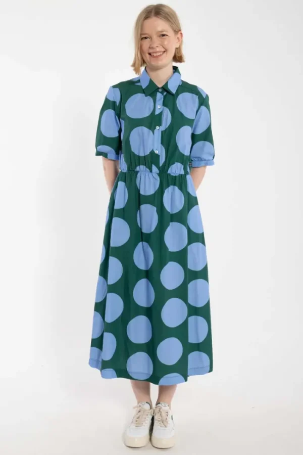 Daneguldhorn Smooth Poplin Dress Verde DREAMYDOTS