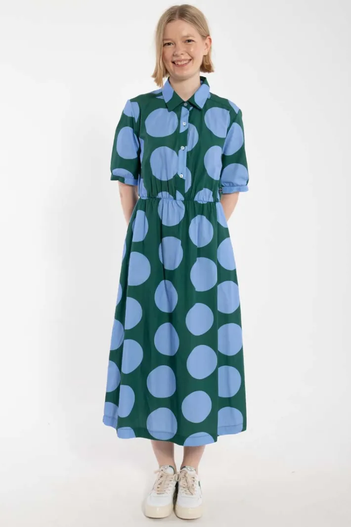 daneguldhorn_smooth_popli_0.webp Daneguldhorn Smooth Poplin Dress Verde DREAMYDOTS