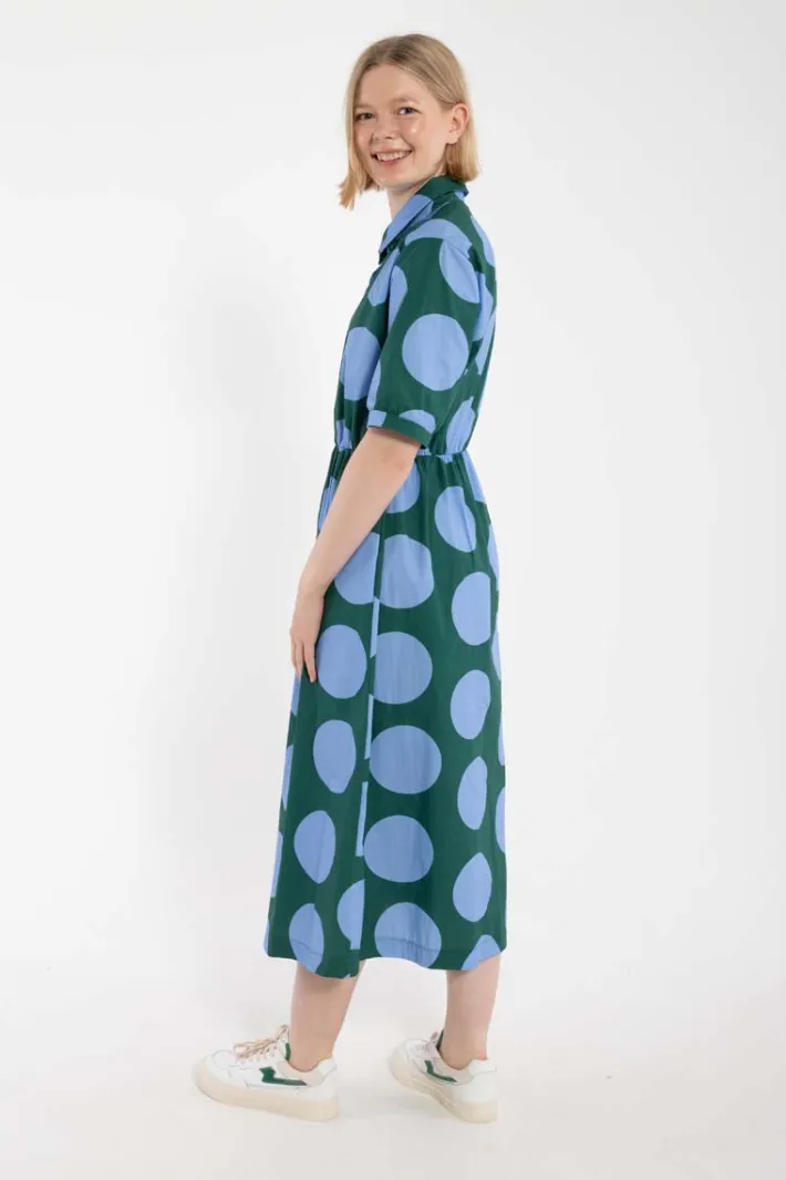 daneguldhorn_smooth_popli_1.webp Daneguldhorn Smooth Poplin Dress Verde DREAMYDOTS