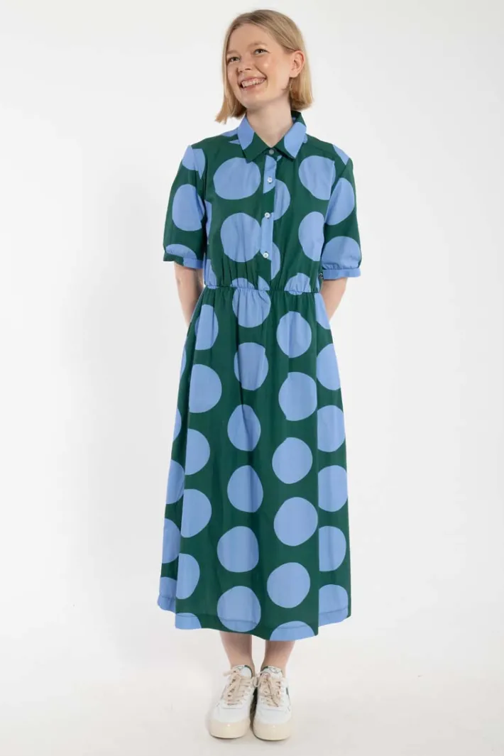 daneguldhorn_smooth_popli_2.webp Daneguldhorn Smooth Poplin Dress Verde DREAMYDOTS