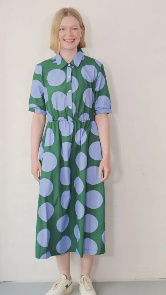 Daneguldhorn Smooth Poplin Dress Verde DREAMYDOTS