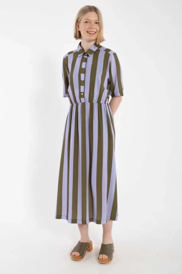 Daneguldhorn Viscose Dress Lilla/Olive