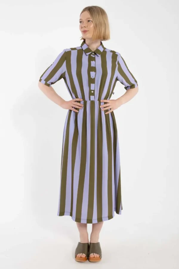Daneguldhorn Viscose Dress Lilla/Olive