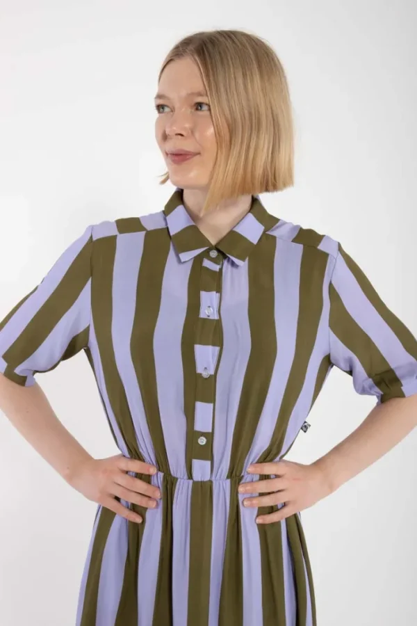 Daneguldhorn Viscose Dress Lilla/Olive