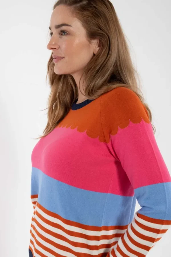 Danehappy Cotton Knit Sweater Light Rust MULTI