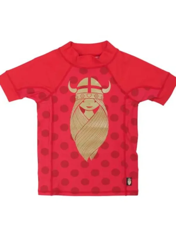 Danehawaii Rashguard SS Red currant/ ox red FREJA