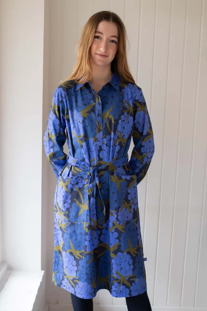 daneheritage_poplin_dress_0.webp Daneheritage Poplin Dress Deep Blue MAXIBERRY