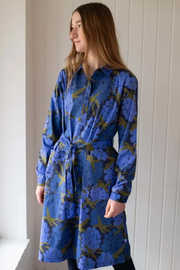 Daneheritage Poplin Dress Deep Blue MAXIBERRY