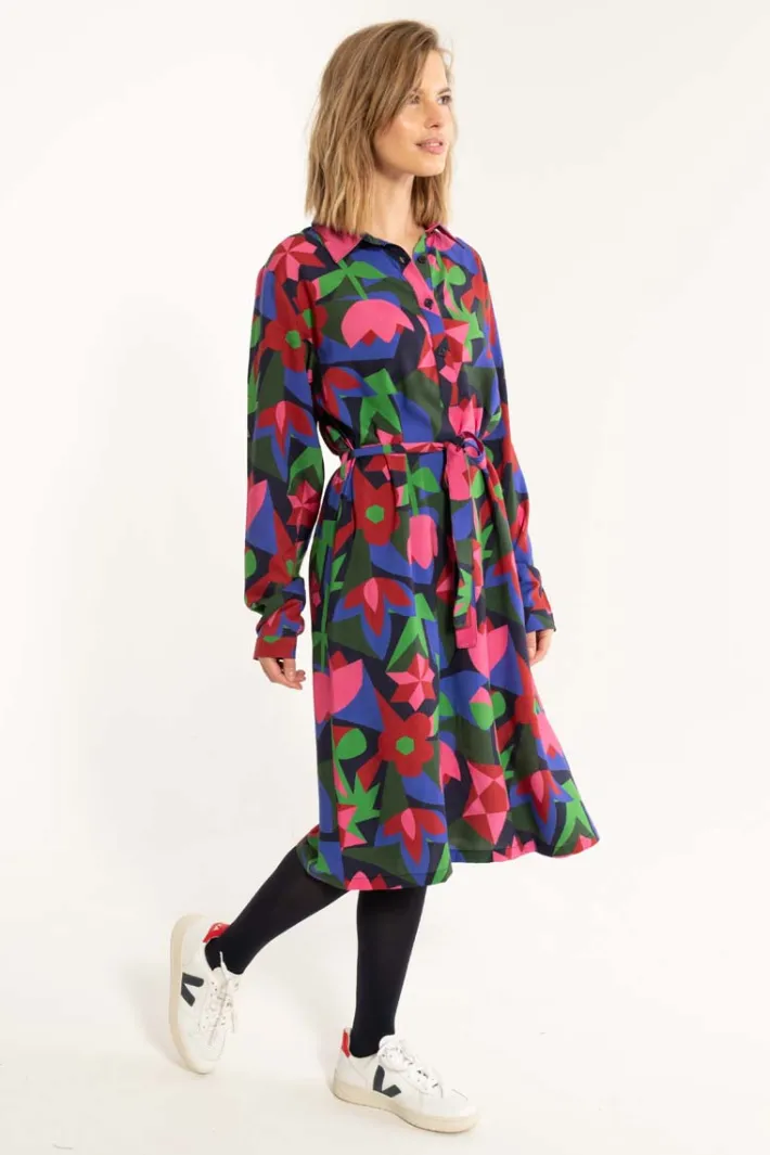 daneheritage_viscose_dres_2.webp Daneheritage Viscose Dress Dark Navy GEOFLEUR