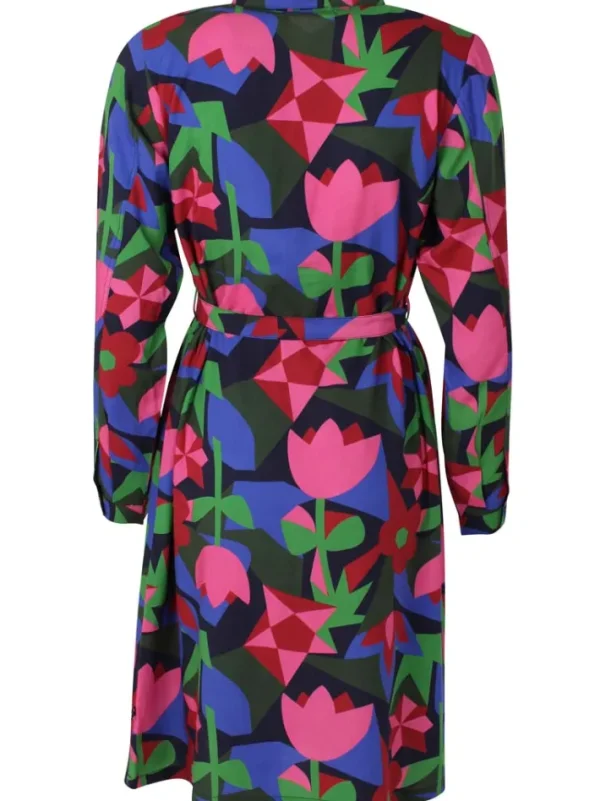 Daneheritage Viscose Dress Dark Navy GEOFLEUR