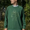 Danehjalmer Crew Neck Sweat Deep Green HARALD