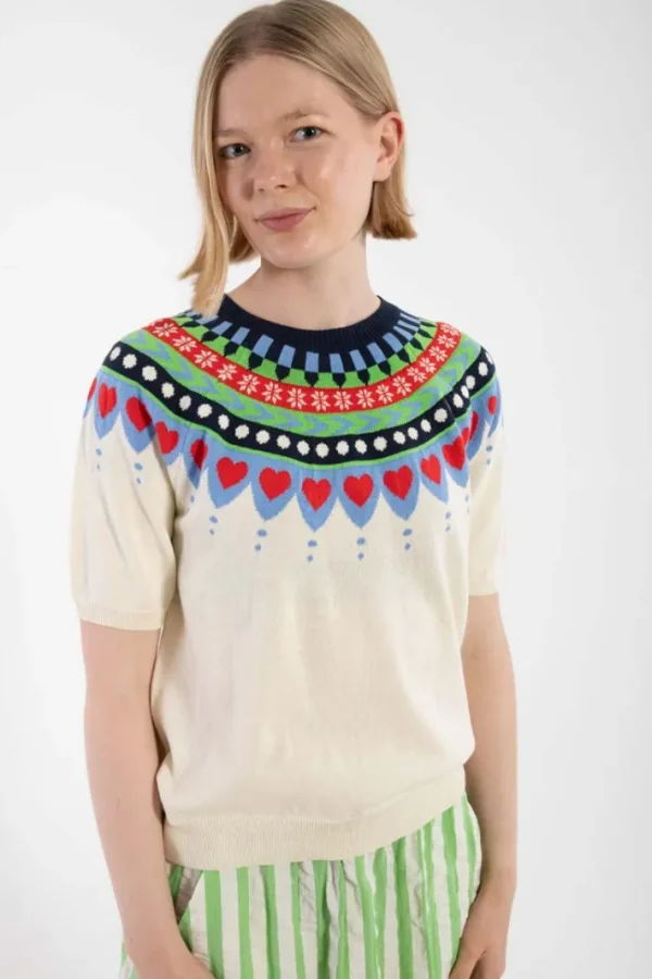 Danehope Cotton Knit Sweater Tee Chalk-SS25