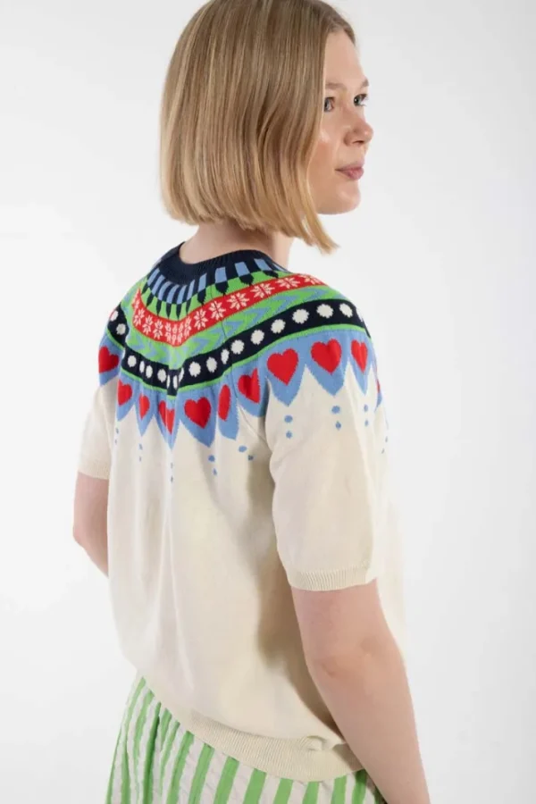 Danehope Cotton Knit Sweater Tee Chalk-SS25