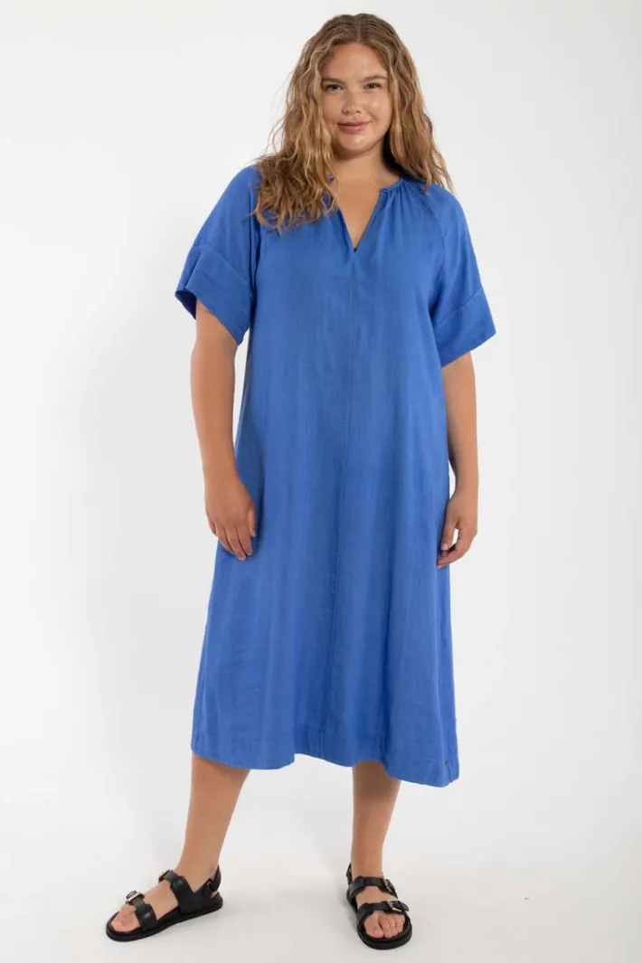 danehostess_modal_linnen__0.webp Danehostess Modal Linnen Dress Cold Blue