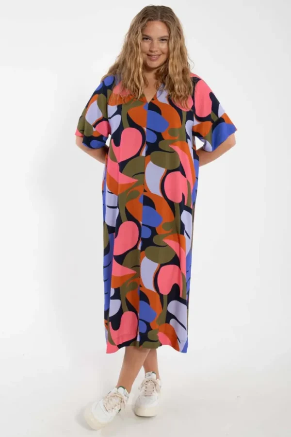 Danehostess Viscose Dress Dk Navy TROPS