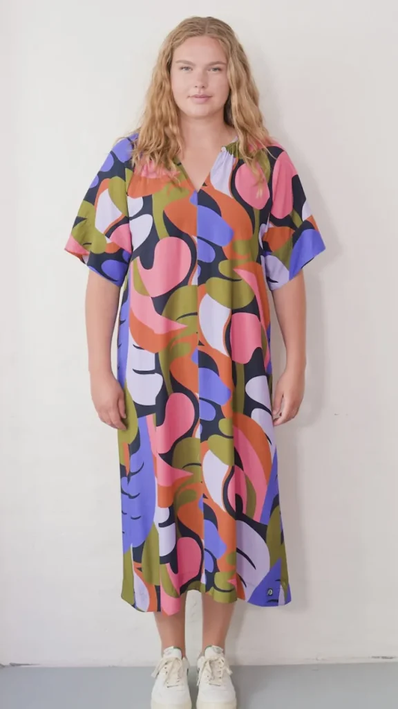 Danehostess Viscose Dress Dk Navy TROPS