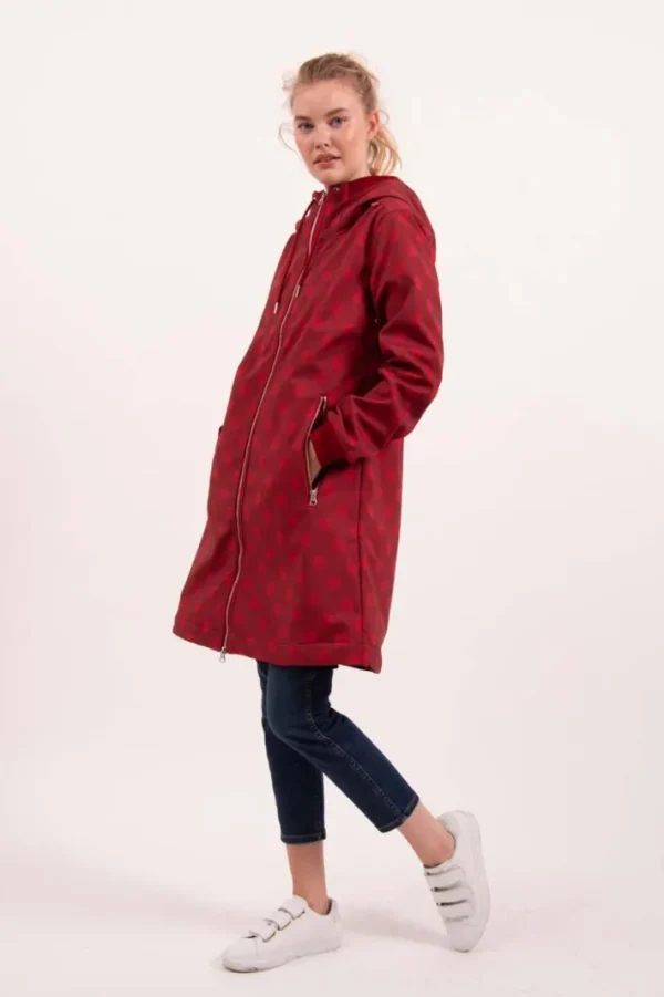 Danejane Softshell Dark Red/Red DOTS