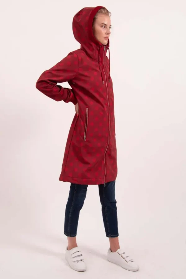 Danejane Softshell Dark Red/Red DOTS