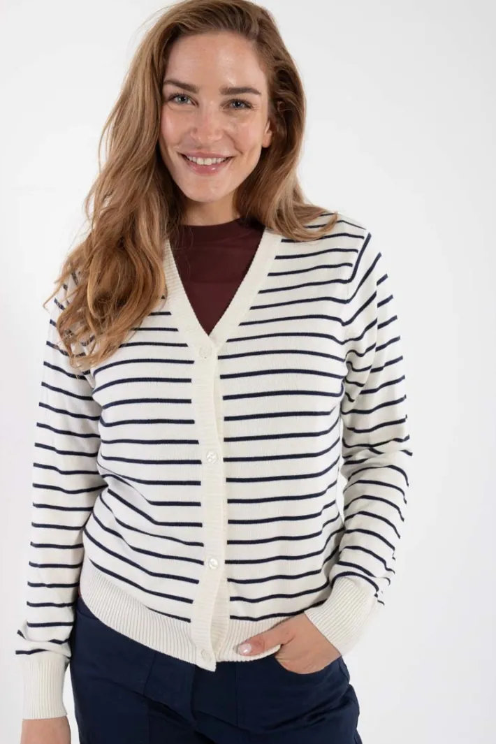 danejolly_cotton_knit_car_4.webp Danejolly Cotton Knit Cardigan Chalk/Dk Navy