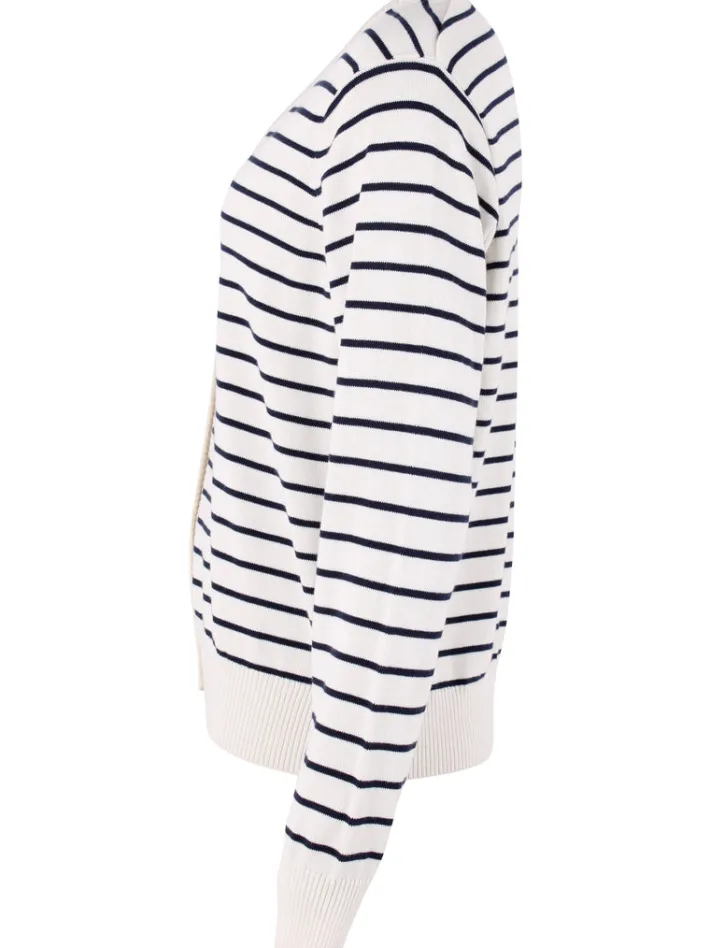 danejolly_cotton_knit_car_6.webp Danejolly Cotton Knit Cardigan Chalk/Dk Navy