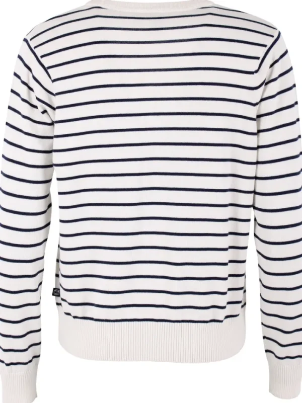 Danejolly Cotton Knit Cardigan Chalk/Dk Navy