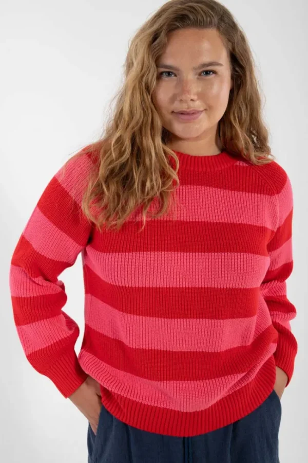 Danejumbo Rib Sweater Summer Red/Bright Pink