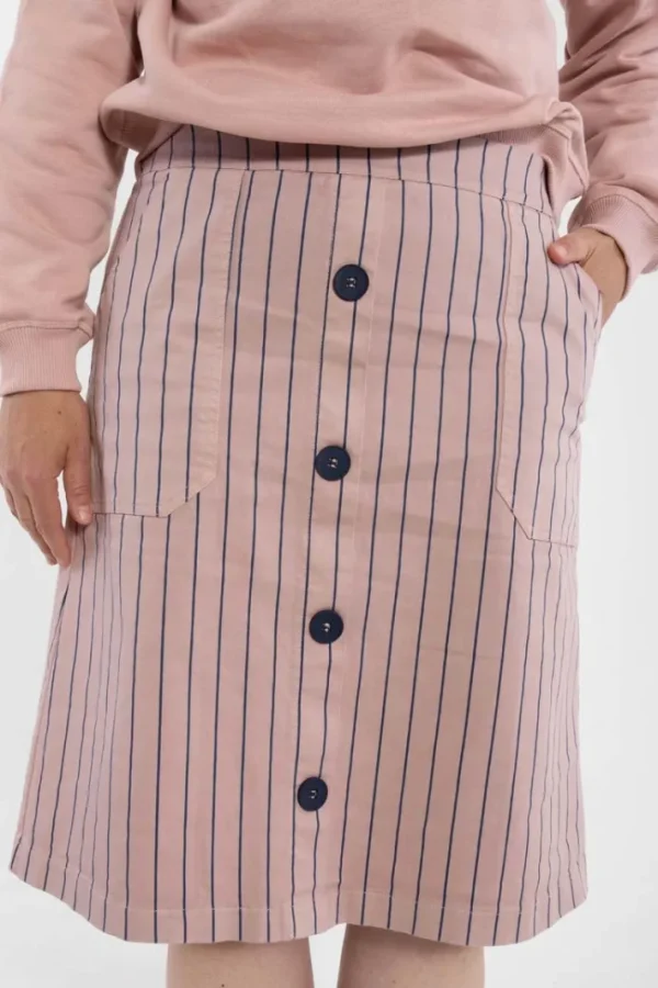 Danekage Stretch Canvas Skirt Rose Beige/Dk Navy