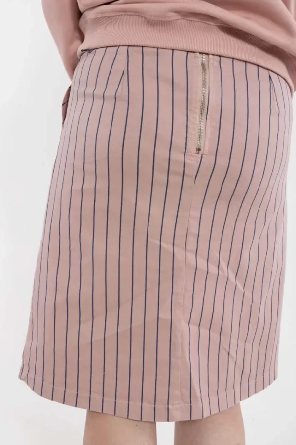 Danekage Stretch Canvas Skirt Rose Beige/Dk Navy