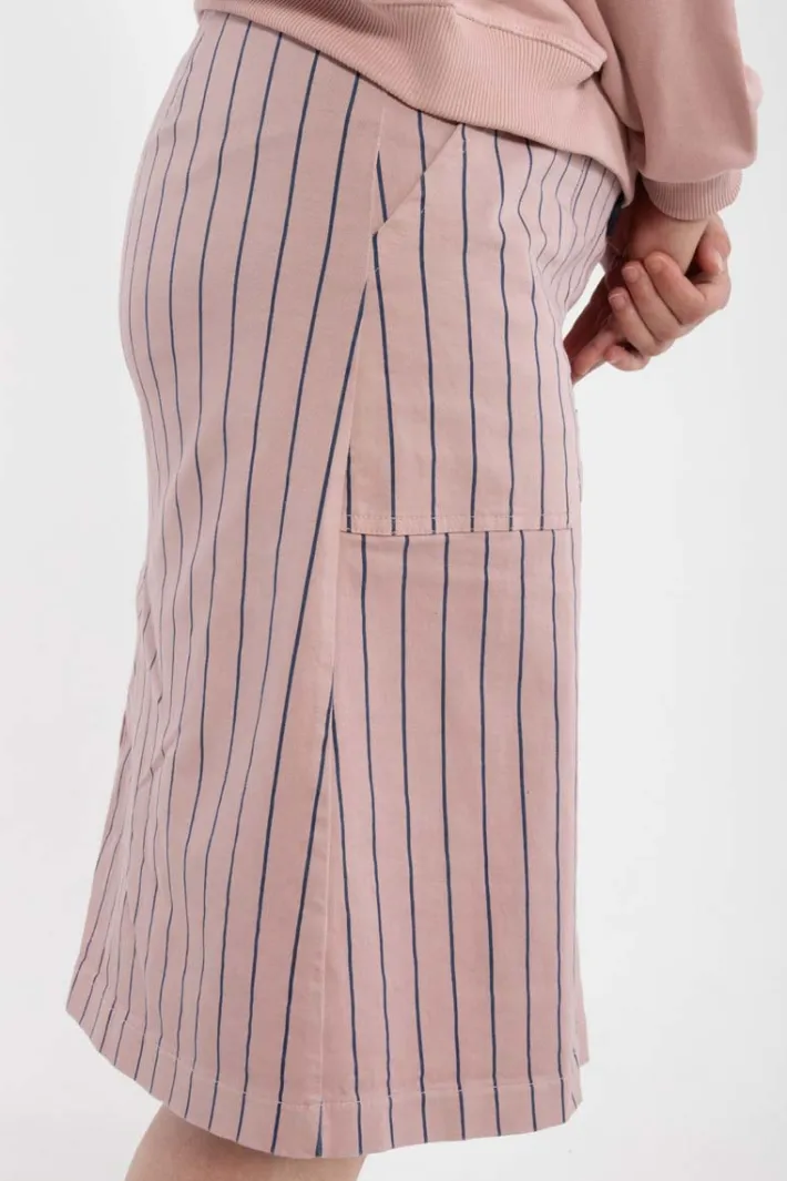 danekage_stretch_canvas_s_2.webp Danekage Stretch Canvas Skirt Rose Beige/Dk Navy