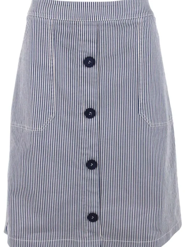 Danekage Stretch Canvas Skirt Dk Navy/Chalk