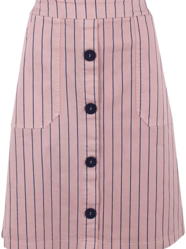 Danekage Stretch Canvas Skirt Rose Beige/Dk Navy