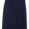 Danekage Stretch Twill Skirt Dk Navy