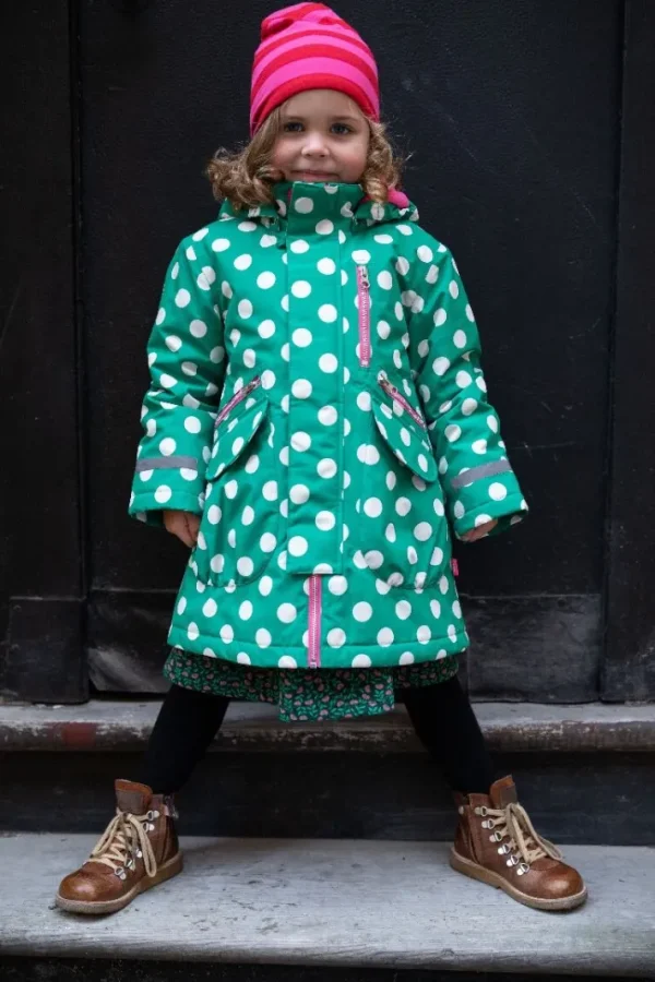 Danekirstine Winter Jacket Green/chalk DOTS