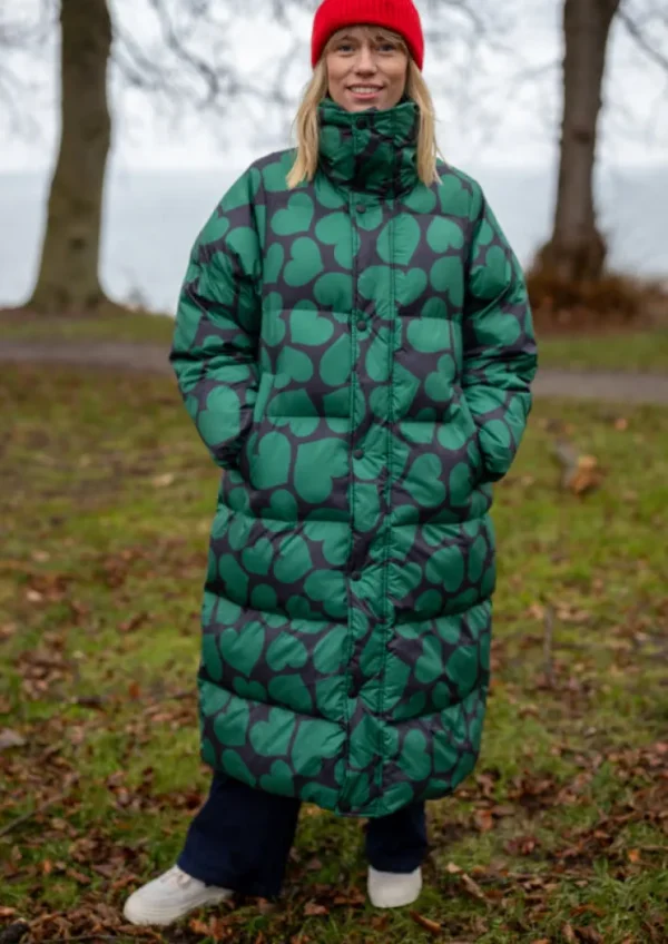 Danelamb Puffer Coat Black/Dark Pine