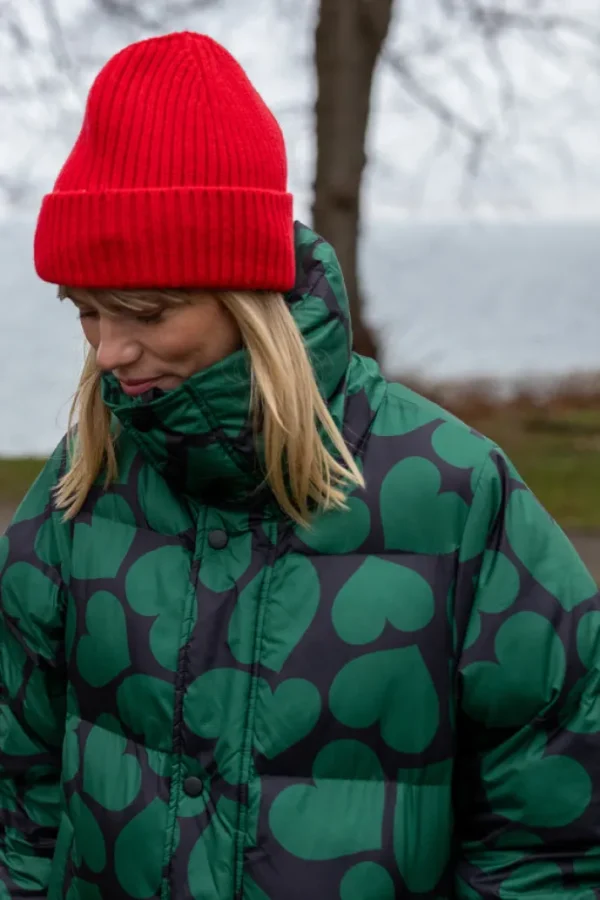 Danelamb Puffer Coat Black/Dark Pine