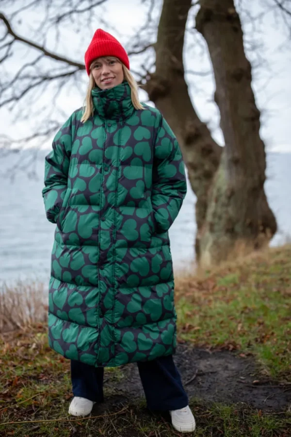 Danelamb Puffer Coat Black/Dark Pine